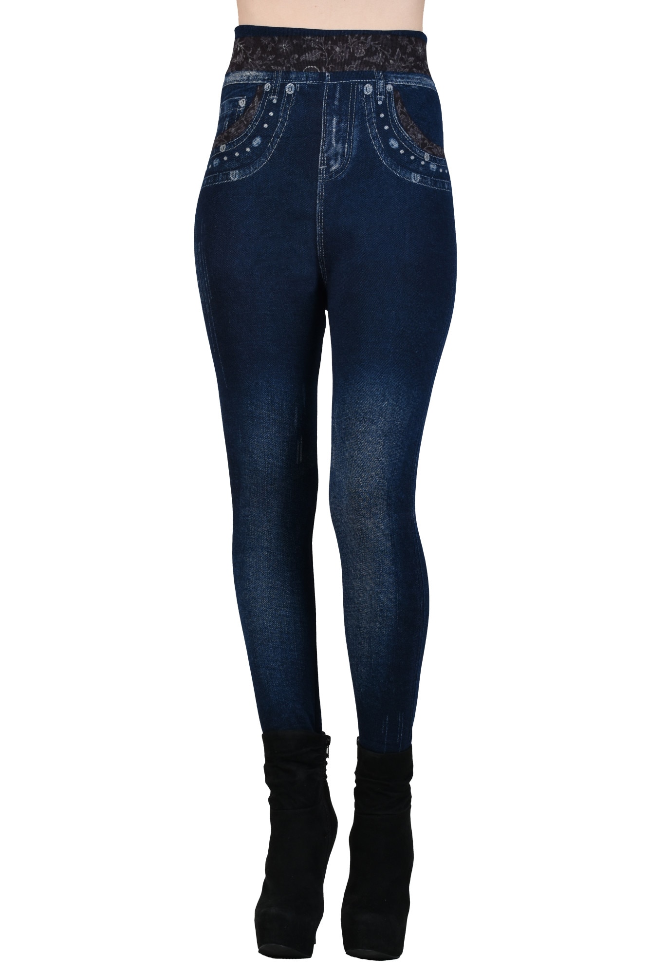 Colanti Blugi Modelatori Vatuiti B103, Bleumarin
