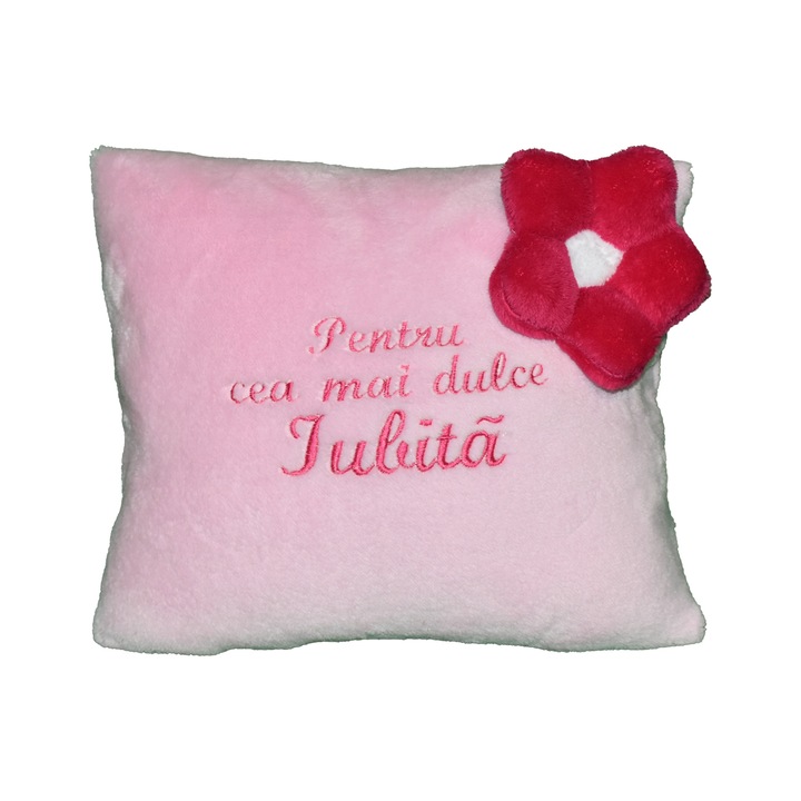 Perna ”Pentru cea mai dulce Iubita”, roz deschis, 42x35 cm, material cosyfleece