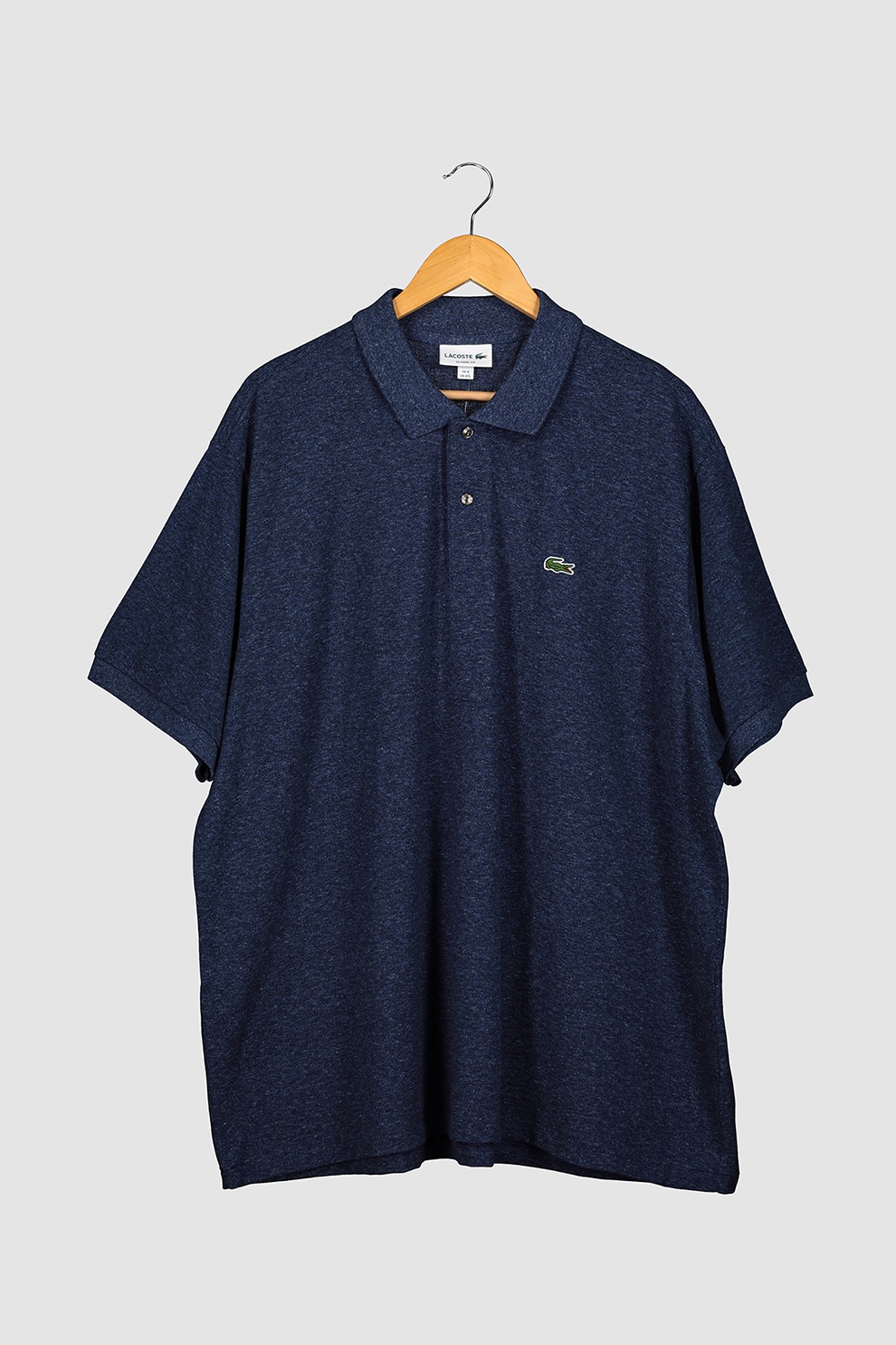 Lacoste, Tricou polo din material pique cu detaliu logo brodat, Bleumarin