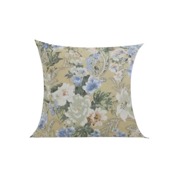 Perna umpluta cu puf + pana, Metru Patrat, maro floral, 60x60