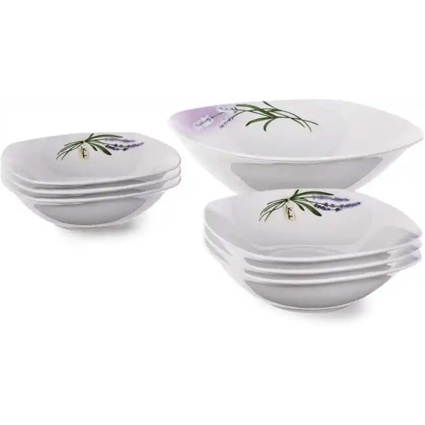 Set 7 boluri din portelan, Banquet, Lavander