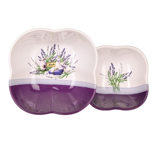 Set 2 boluri lavanda Banquet 18 cm si 11.5 cm