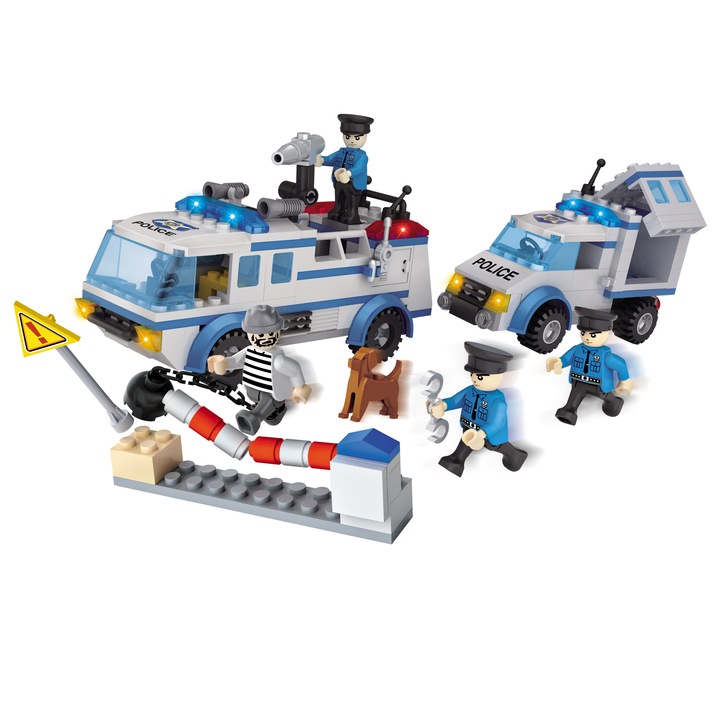Set de constructie Politia si Evadarea- Cogo City 368 piese