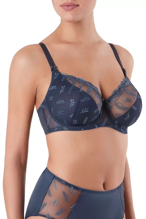 Sutien minimiser cu dantela, Conte Elegant Rendezvous RB6013, Bleumarin