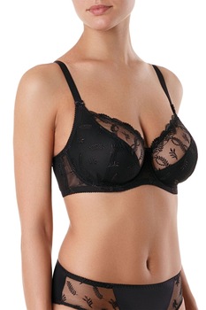 Sutien minimiser cu dantela, Conte Elegant Rendezvous RB6013, Negru Sutien minimiser cu dantela, Conte Elegant Rendezvous RB6013, Negru