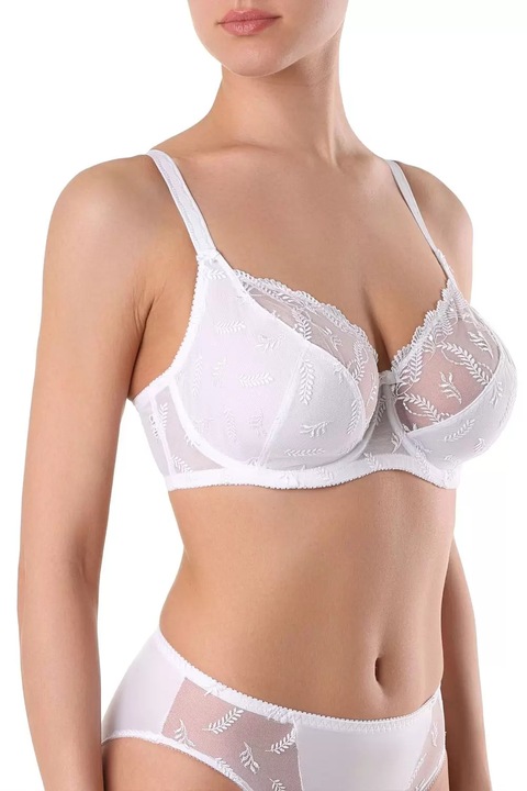 Sutien minimiser cu dantela, Conte Elegant Rendezvous RB6013, Alb
