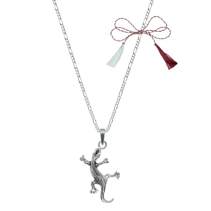 Martisor személyre szabott ezüst lánc Gyík medállal 6208FIG31510 Dras 45 cm ezüst
