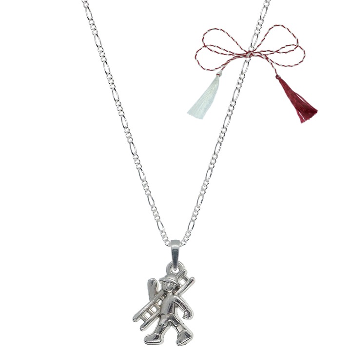 Martisor személyre szabott ezüst lánc medál Cosar hornar 6958FIG31520 Dras 45 cm ezüst