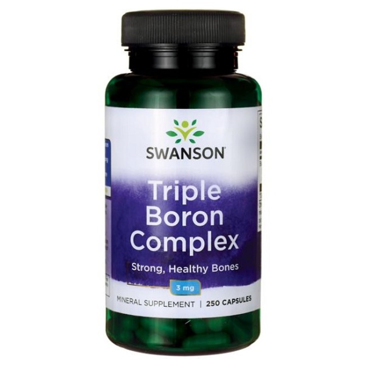 Swanson Triple Boron Complex étrend-kiegészítő, csontsűrűség és erősség megérzéséhez, 250 kapszula (250 adag)