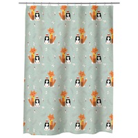 perdea dus cada pentru baie art kids cei mai buni prieteni pinguin si vulpe model multicolor decoratiuni baie 150 x 200 cm imagen 18_0_
0