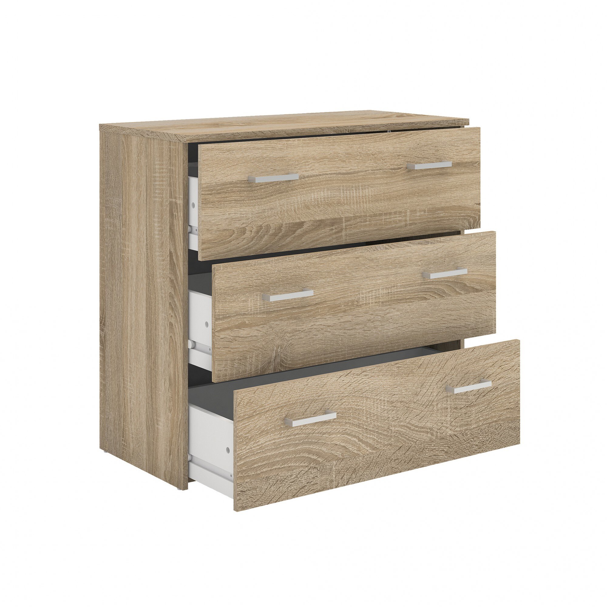 Comoda Space Stejar, Tvilum 3 sertare, 74x36x70 cm - eMAG.ro