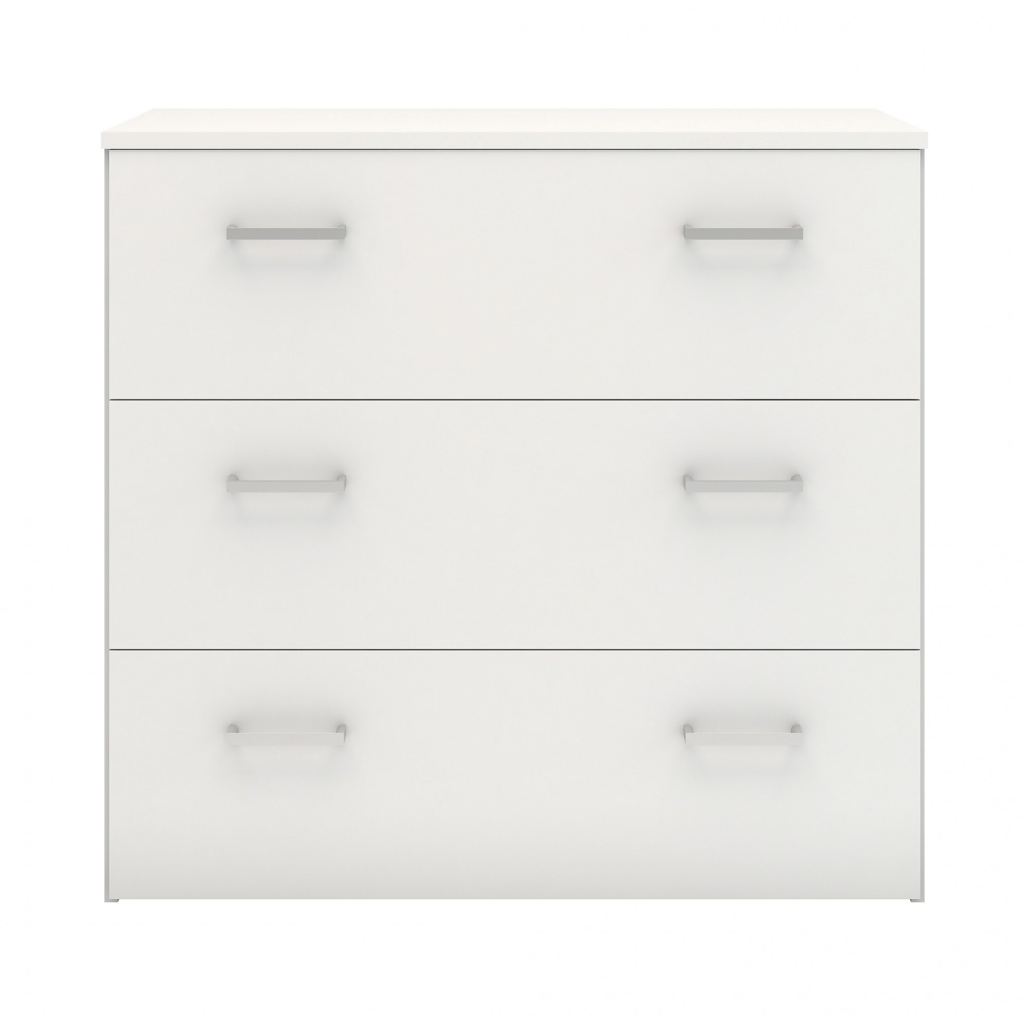 Comoda Space Alb, Tvilum 3 sertare, 74x36x70 cm