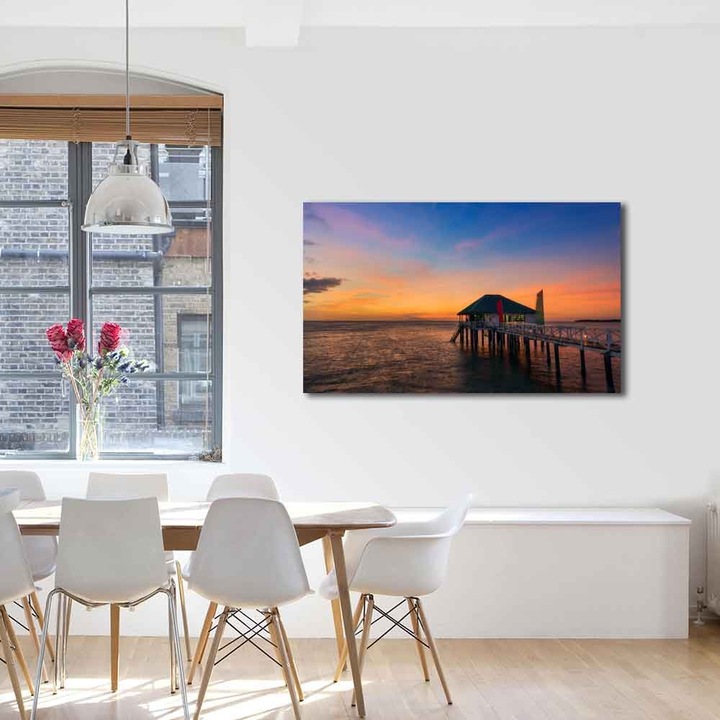 Tablou Canvas Casa pe ponton, 80 x 120 cm