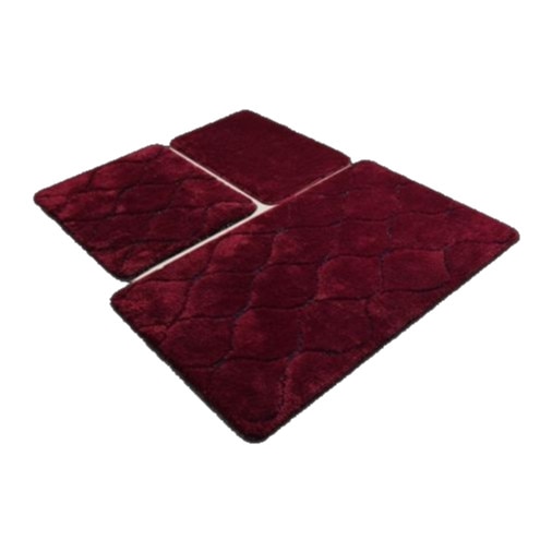 Set 3 covorase baie acril 60x100cm, 50x60 cm, 40x60 cm, Alessia Home, Infinity - Cherry