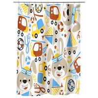 perdea dus cada pentru baie art kids coltul vesel model multicolor decoratiuni baie 150 x 200 cm imagen 34_0_
0
