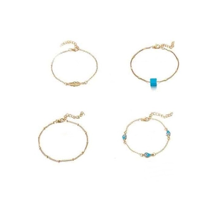 Set 5 Bratari Janke, Pursehuit, Auriu, Aliaj metalic