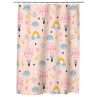 perdea dus cada pentru baie art kids calatorie cu balonul cu aer cald model multicolor decoratiuni baie 150 x 200 cm imagen 1_0_
0