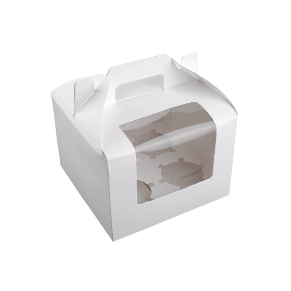 Cutie briose cu maner, fereastra si suport interior, 15x15cm (4 briose)