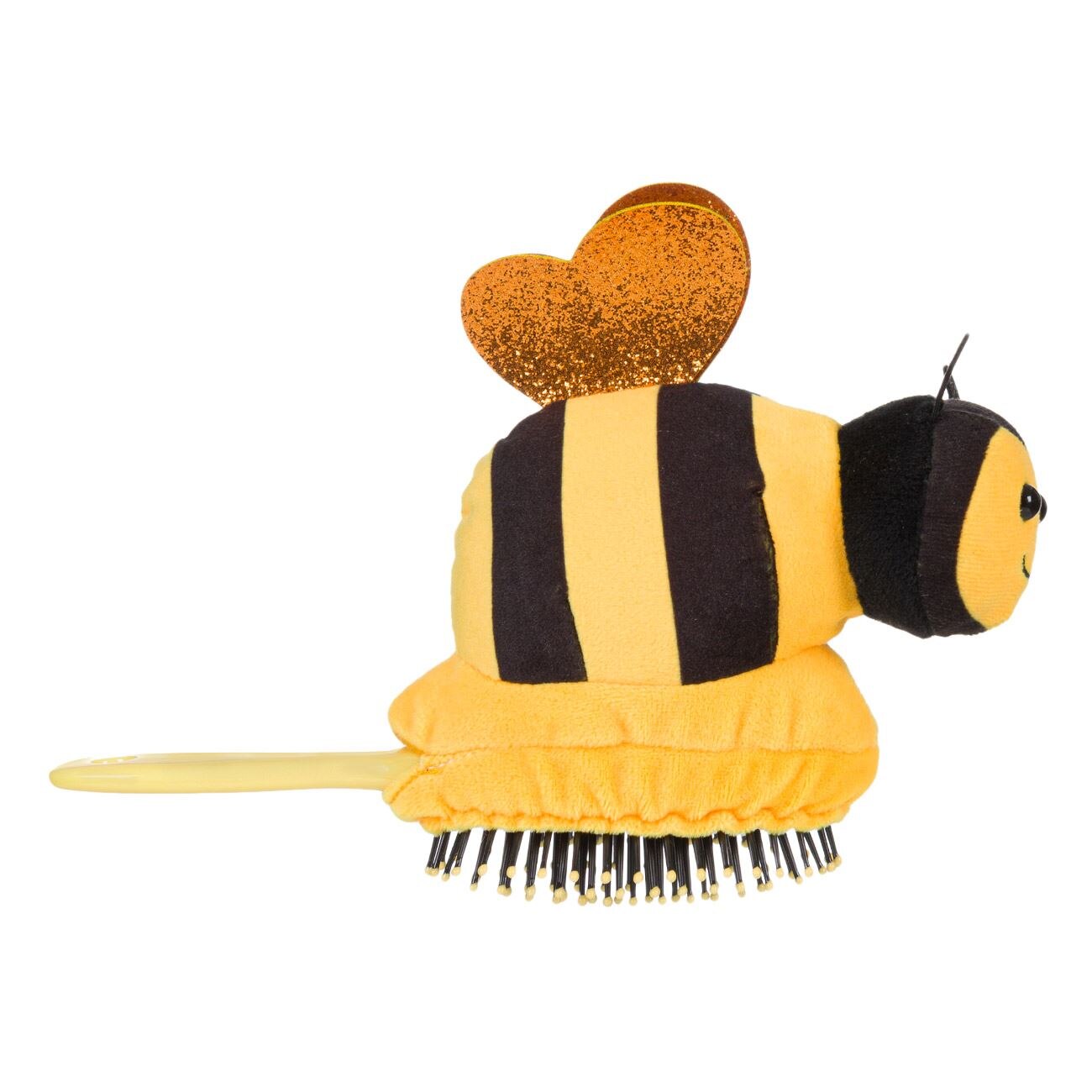 Perie de par pentru fetite, Zola, dinti moi, in forma de albina, 18 cm
