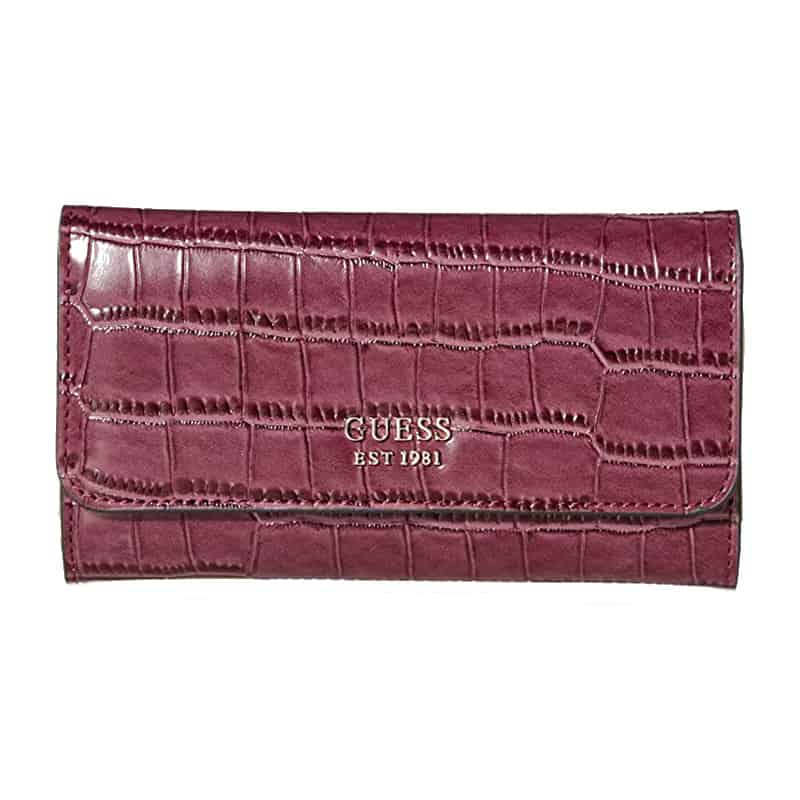 Portofel pentru femei Guess Lyndi Slim Clutch Wallet, Visiniu