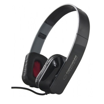 Casti stereo PC, Esperanza EH143 Aruba, pliabile, cablu 3 m, control volum, negre Casti stereo PC, Esperanza EH143 Aruba, pliabile, cablu 3 m, control volum, negre