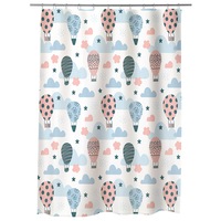 perdea dus cada pentru baie art kids baloane cu aer cald si nori asortati model multicolor decoratiuni baie 150 x 200 cm imagen 4_0_
0