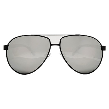 Ochelari de soare polarizati, model Aviator, protectie UV 400, Toc inclus, lentile oglinda
