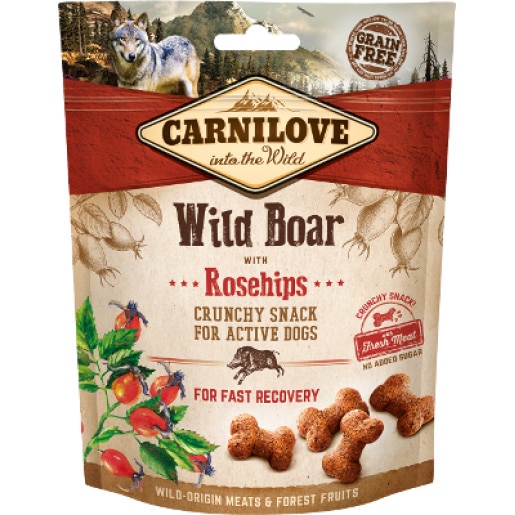 Recompense Carnilove Dog Crunchy Snack Wild Boar with Rosehips 200 g