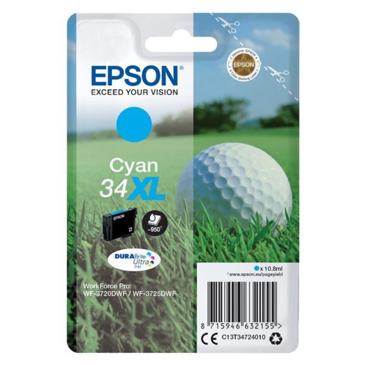 Epson T3472 patron, ciánkék, 10,8 ml
