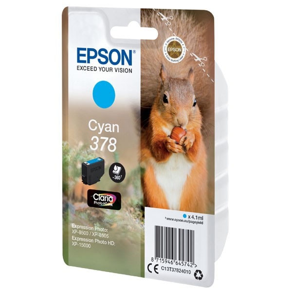 Cartus Epson T3782 (C13T37824010), Azur
