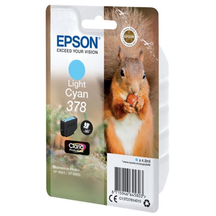 Epson T3785 C13T37854010 tintapatron, világoskék