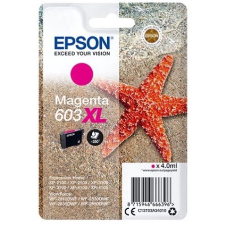 Epson T03A3 (603XL) Magenta tintapatron, 204509, Patron