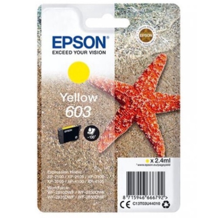 Epson T03U4 (603) Yellow tintapatron, 204500, Patron