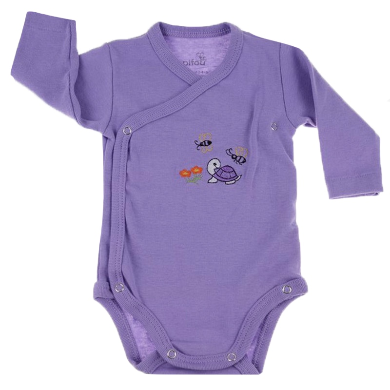 Body cu maneca lunga pentru fete Pifou Model 10 ML10-M, Mov