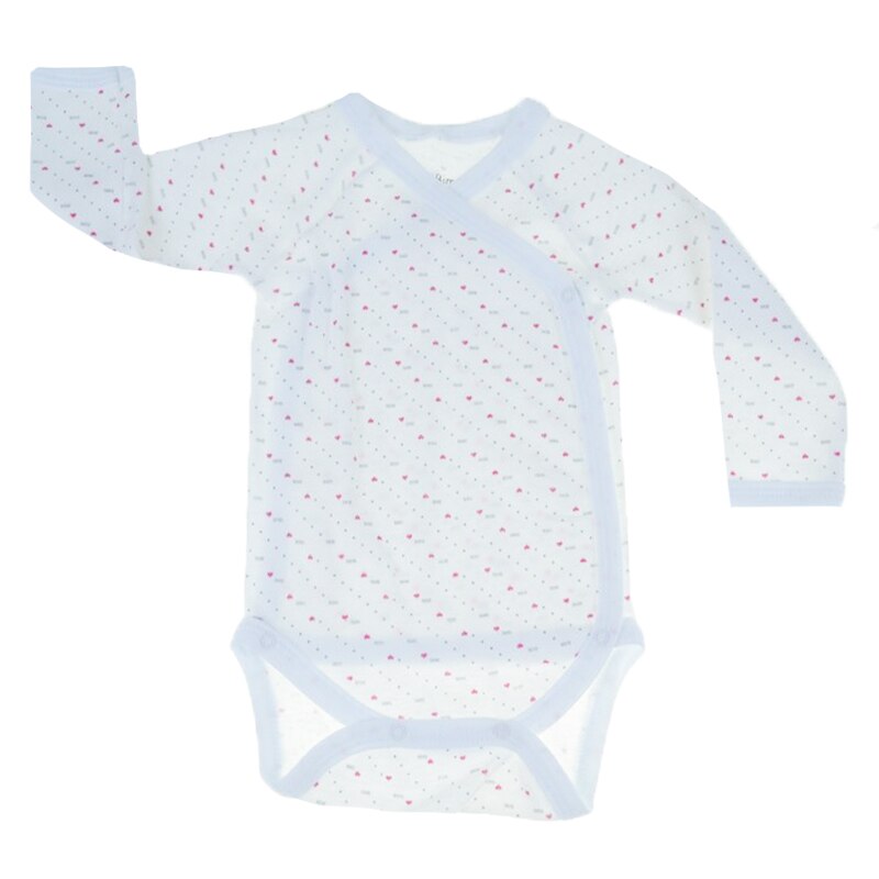 Body cu maneca lunga pentru fete Mini Bimbi BMB-003, Alb