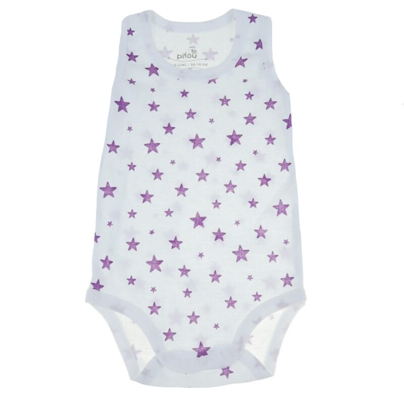 Body tip maiou pentru fete Pifou Model 5 BM5P1, Alb
