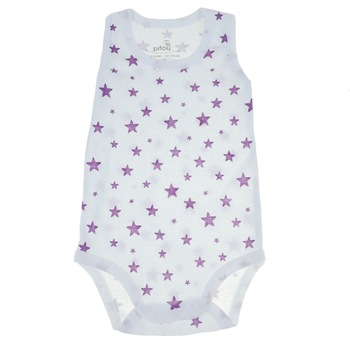 Body tip maiou pentru fete Pifou Model 5 BM5P1, Alb Body tip maiou pentru fete Pifou Model 5 BM5P1, Alb