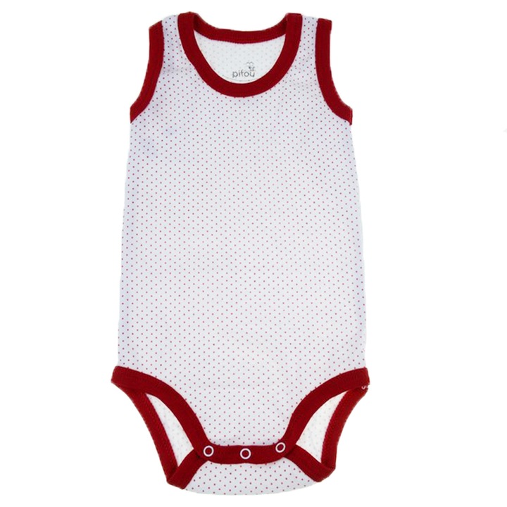 Body tip maiou pentru bebelusi Pifou Model 5F2, Alb