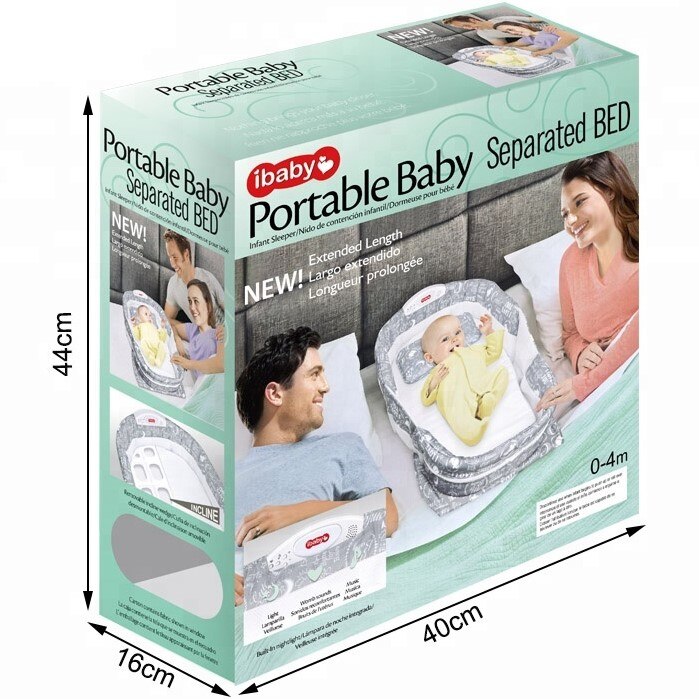 Set Patut portabil, Perna inclusa, Gri