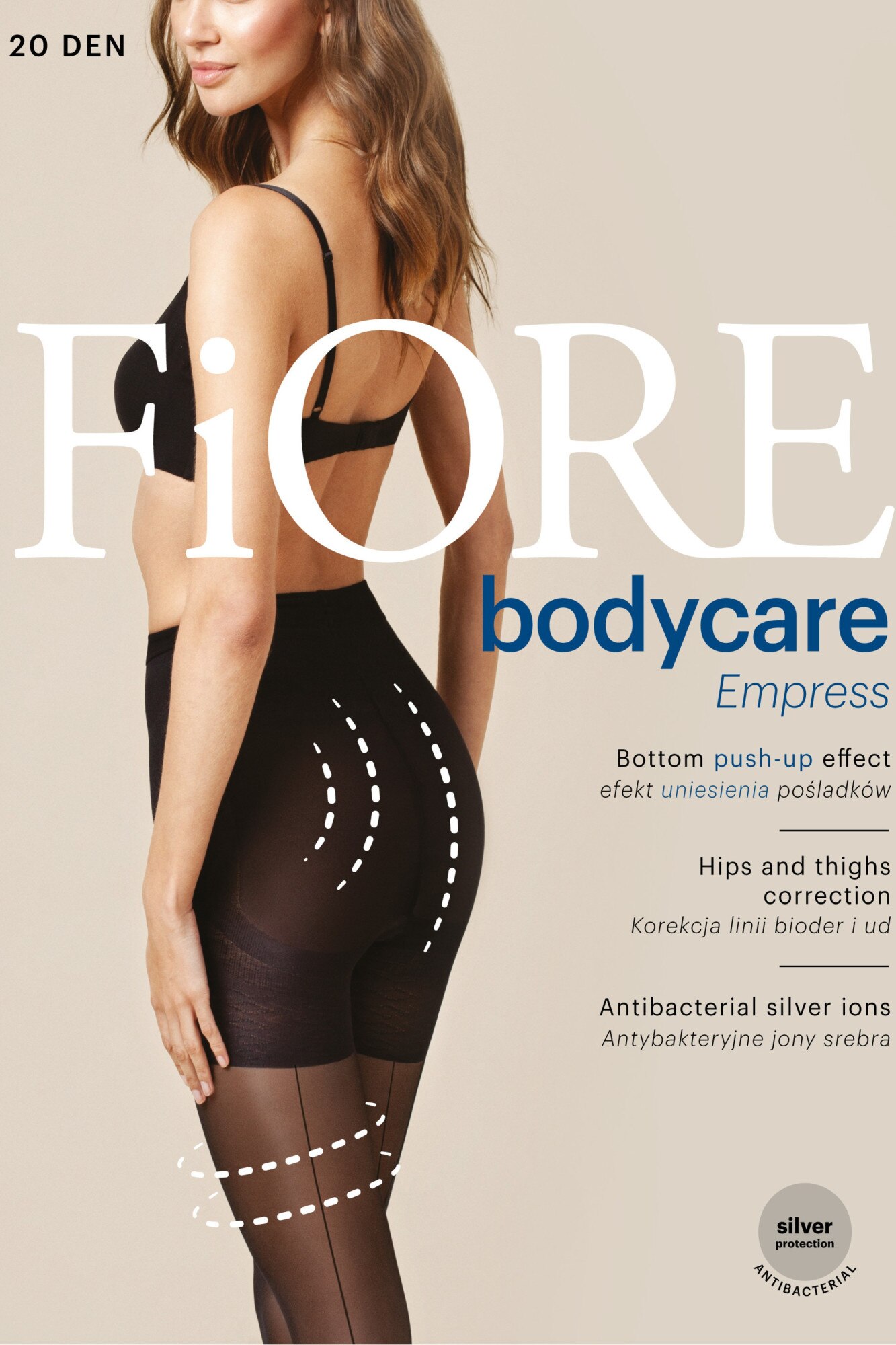 Ciorap FIORE BodyCare Empress 20 Den, Negru