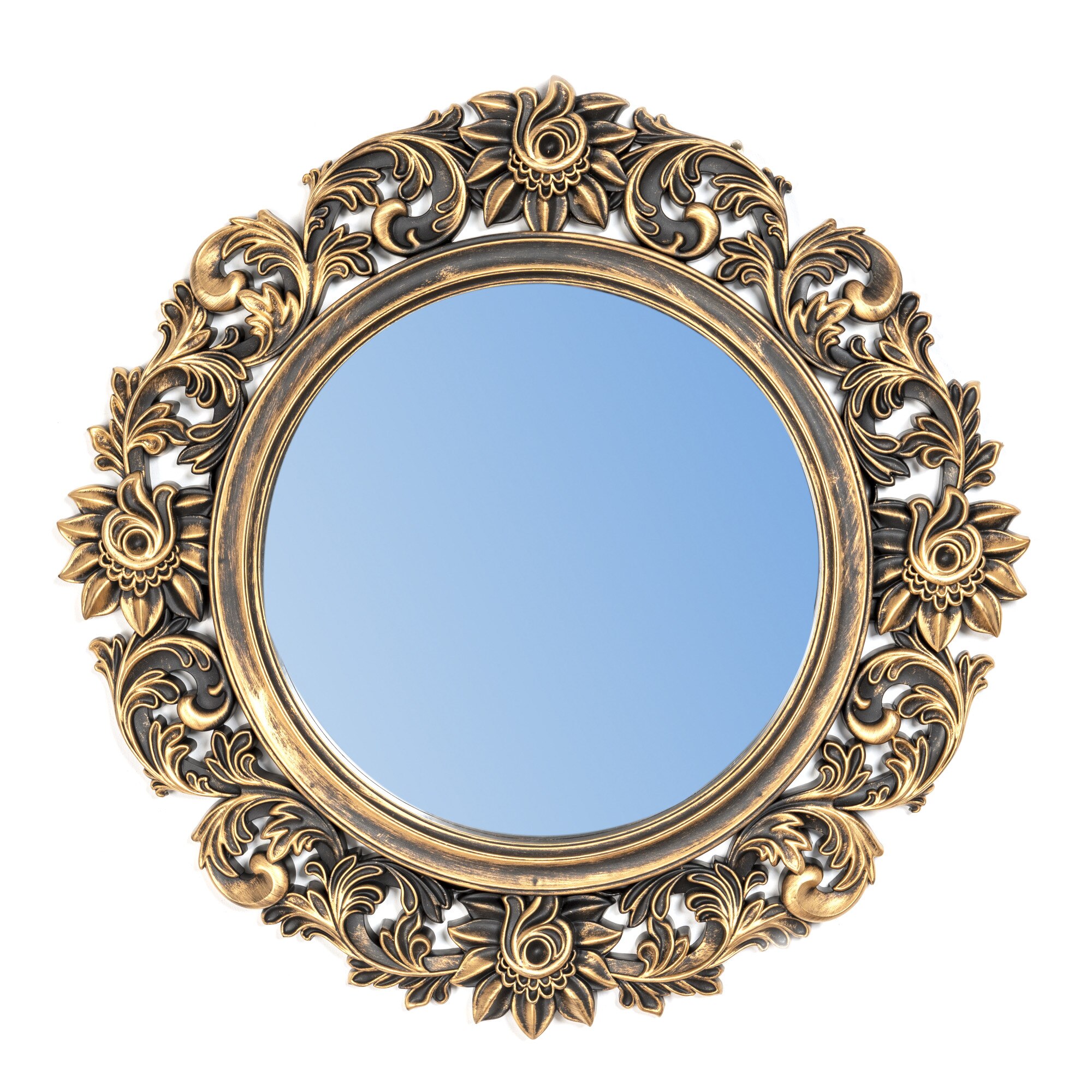 Oglinda 'Bronze Leaves', 59.5 cm, rama realizata din plastic