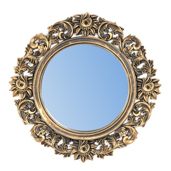 Oglinda 'Bronze Leaves', 59.5 cm, rama realizata din plastic Oglinda 'Bronze Leaves', 59.5 cm, rama realizata din plastic