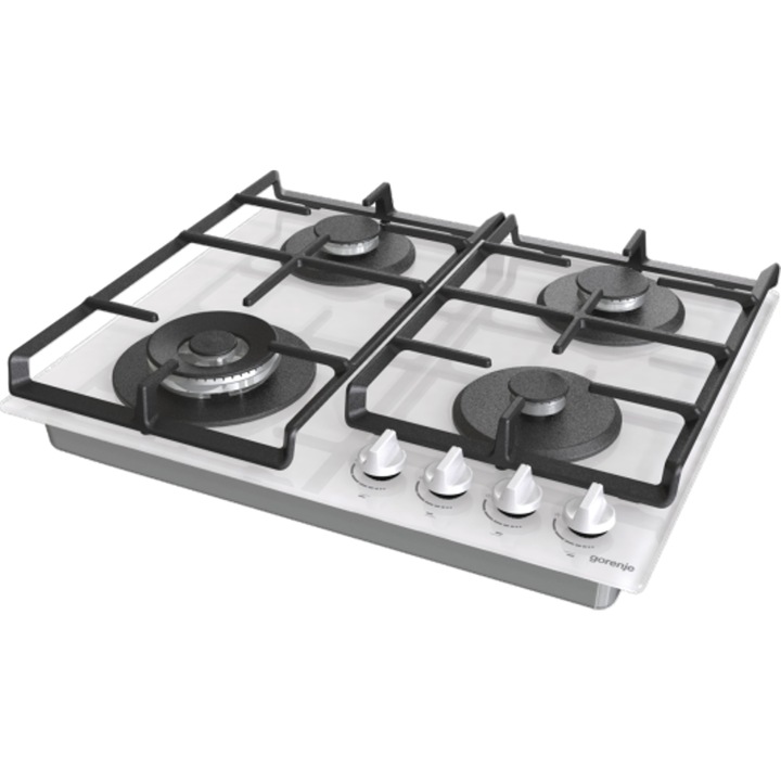 Plita incorporabila GORENJE GTW641EW, gaz, 4 arzatoare, Alb