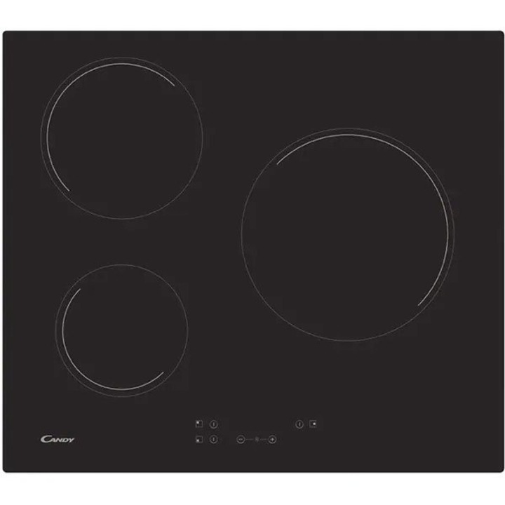 Котлон за вграждане Candy CH63CC, Стъклокерамика, 3 котлона, Черен