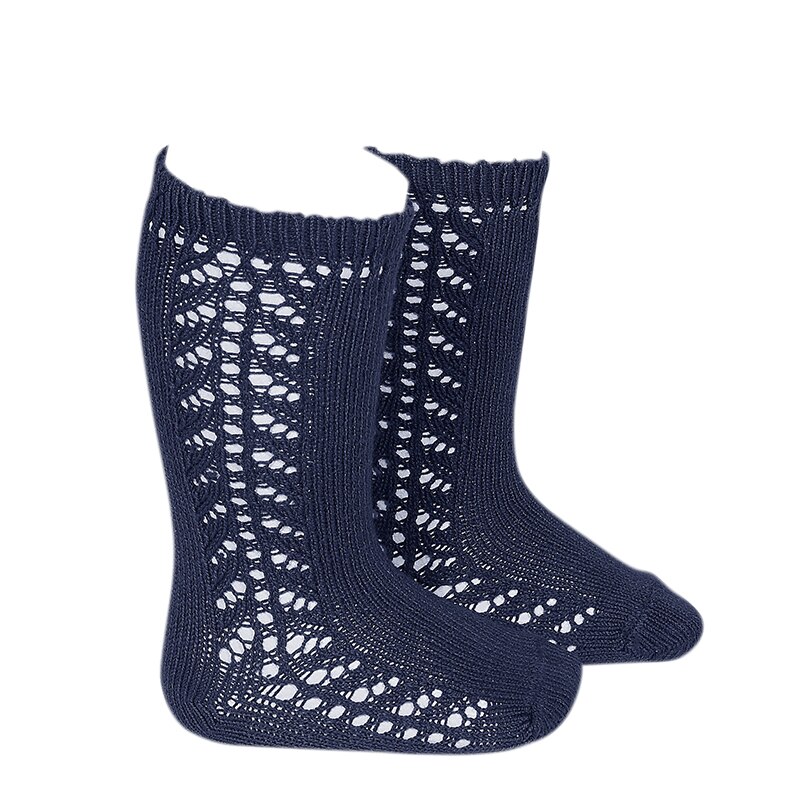 Sosete calduroase cu model lateral, Bleumarin