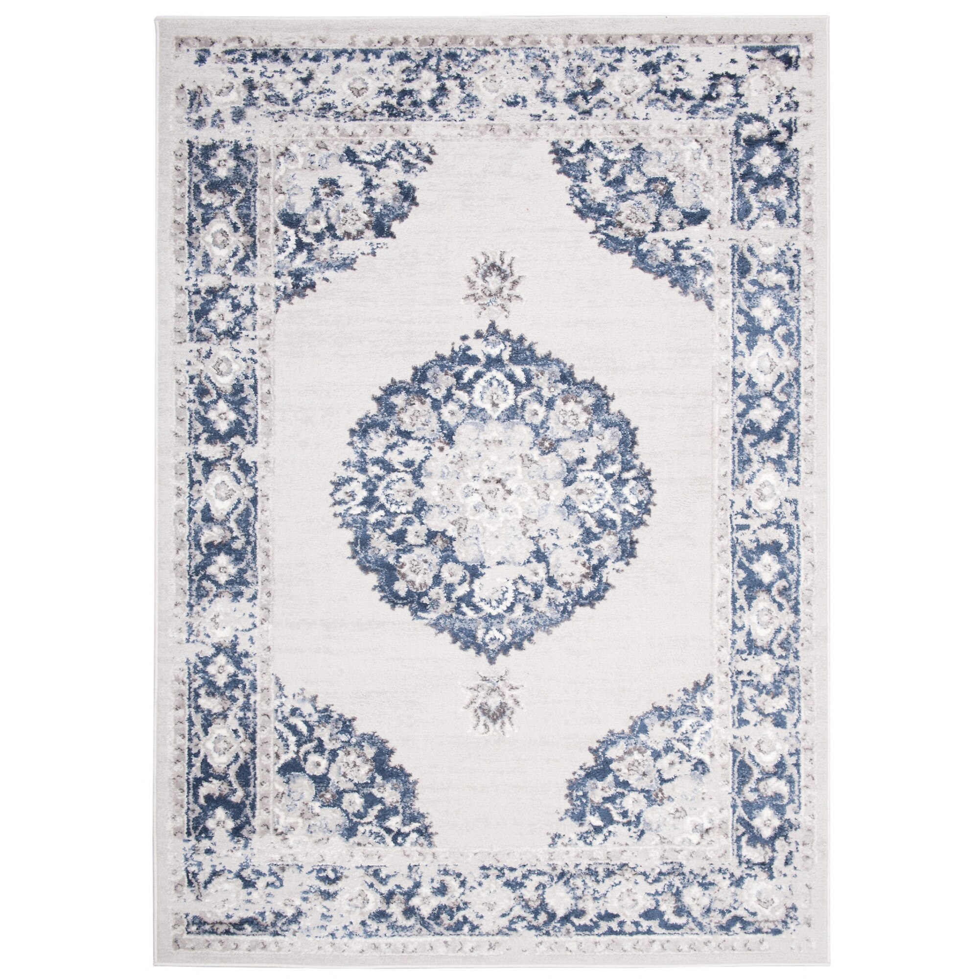 Covor Laos Durable Flecked Floral Chemex N237H EZM gri 200x300