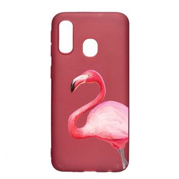 Husa Samsung Galaxy A40, Flamingo, rezistenta la uzura, anti-alunecare, din silicon Premium, Pomegranate, PG55 Husa Samsung Galaxy A40, Flamingo, rezistenta la uzura, anti-alunecare, din silicon Premium, Pomegranate, PG55