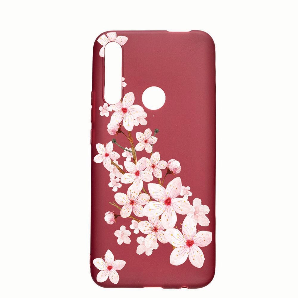 Husa Huawei P Smart Z, Spring Flower, rezistenta la uzura, anti-alunecare, din silicon Premium, Pomegranate, PG62