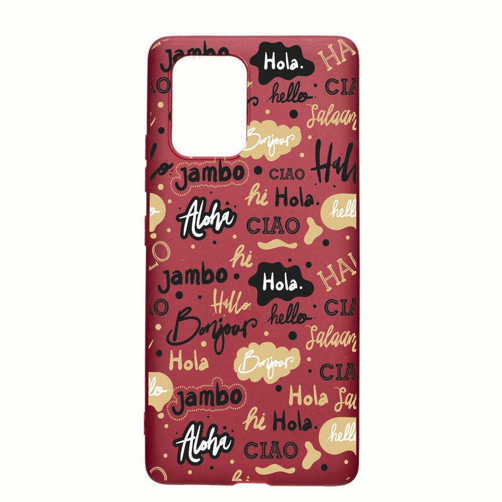 Husa Apple iPhone 11, Hello, rezistenta la uzura, anti-alunecare, din silicon Premium, Pomegranate, PG78