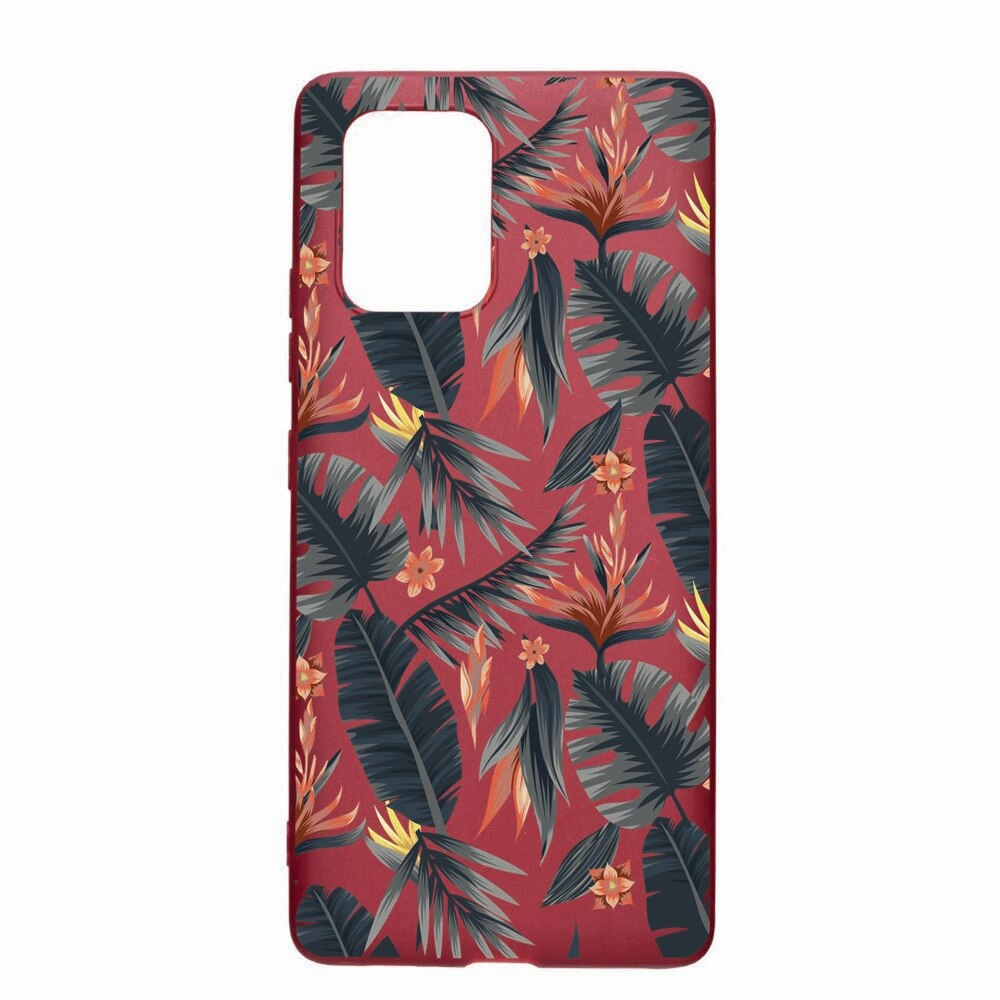 Husa Apple iPhone 11 Pro Max, Tropical Pattern, rezistenta la uzura, anti-alunecare, din silicon Premium, Pomegranate, PG88